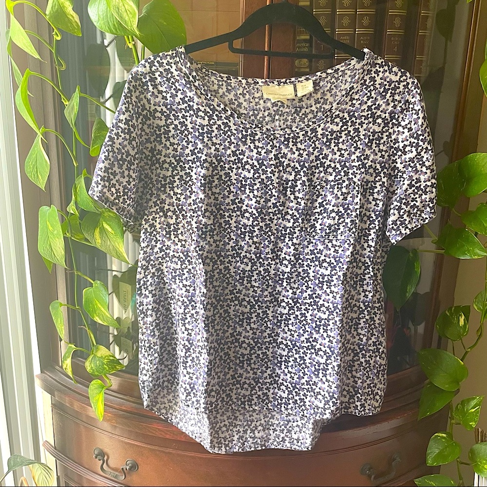 Cynthia Rowley 100% linen tee